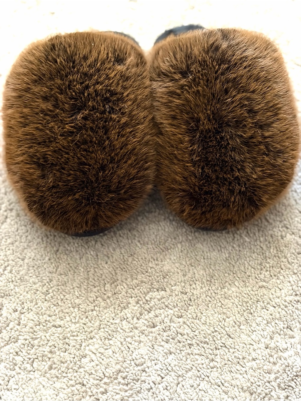 Lucky Brand Brown Faux Fur Slide Slippers